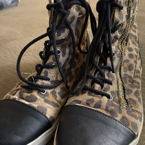 Cheetah print high tops